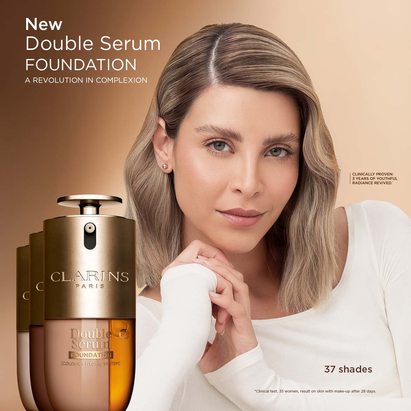 DOUBLE SERUM FOUNDATION - 2-in-1 Hybrid Foundation | CLARINS®