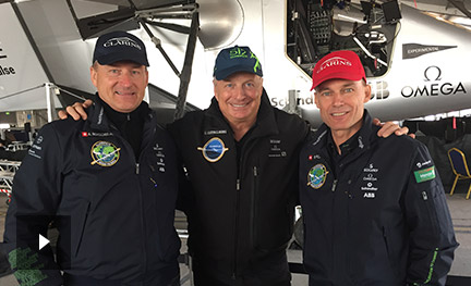 André Borschberg, Christian Courtin-Clarins and Bertrand Piccard